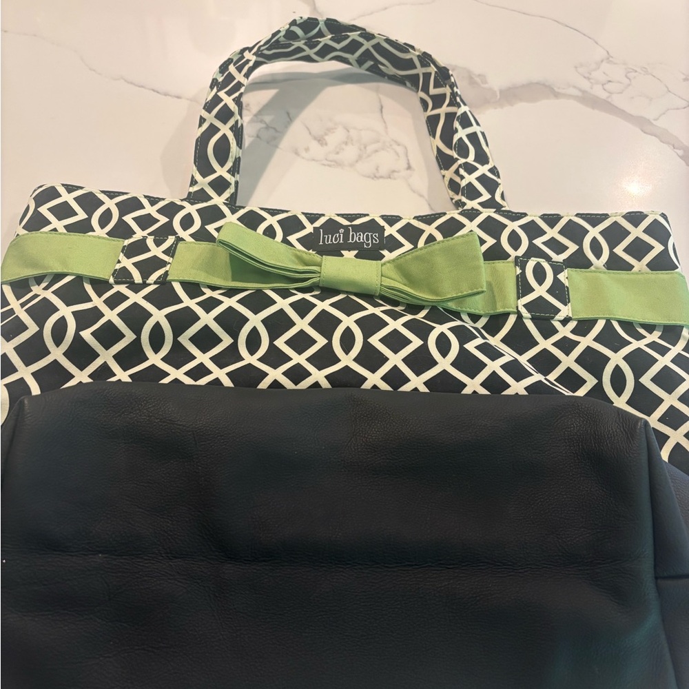 Black and Green Women's Tote Luci Brand